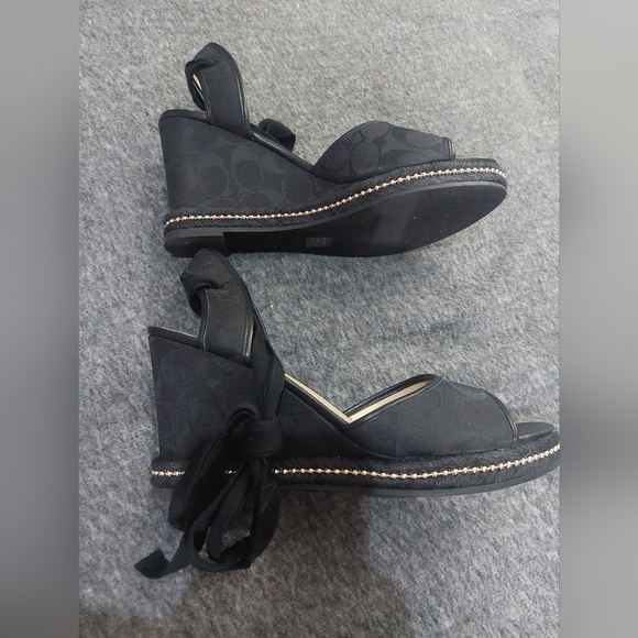 Coach Page Sig recycled summer wedge size 7.5 - Picture 7 of 9